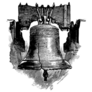 Liberty Bell Vintage Engraved Illustration Pennsylvania Sticker