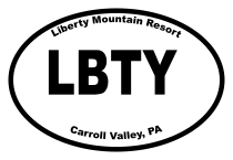 Liberty Mountain Resort Oval Sticker