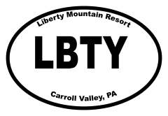 Liberty Mountain Resort Oval Sticker
