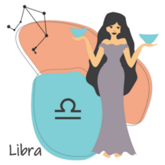 Libra Abstract Illustration Sticker
