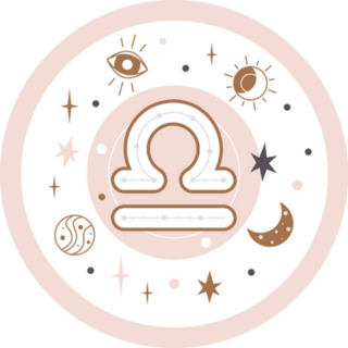 Libra Horoscope Pink Sign Sticker