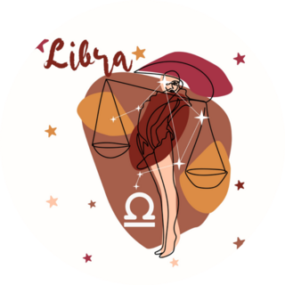 Libra Modern Constellation Zodiac Sticker