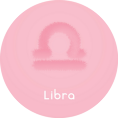 Libra Pink Power Color Zodiac Sticker