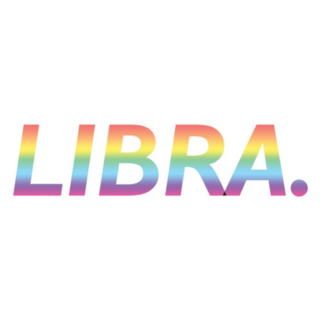 Libra Rainbow Typography Sticker