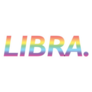 Libra Rainbow Typography Sticker