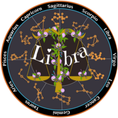 Libra Represented By The Scales Circle Sticker