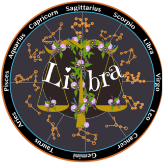 Libra Represented By The Scales Circle Sticker