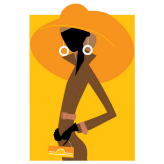 Libra Woman Wearing Big Earrings Sticker