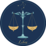 Libra Zodiac Card Circle Sticker