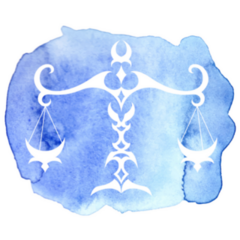 Libra Zodiac Delicate Watercolor Sticker