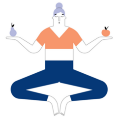 Libra Zodiac Girl Holding Fruit Sticker