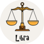 Libra Zodiac Hand Drawn Scales Cartoon Sticker