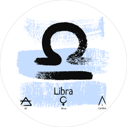 Libra Zodiac Sign Brush Sticker