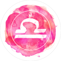 Libra Zodiac Sign Watercolor Sticker
