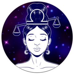 Libra Zodiac Space Galaxy Girl Sticker