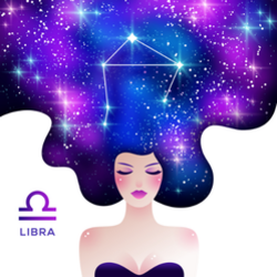 Libra Zodiac Stardust In Hair Sticker