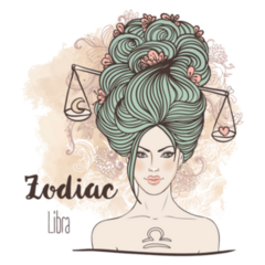 Libra Zodiac Vintage Boho Sticker