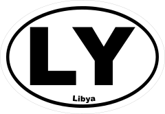 Libya Ly Oval Sticker