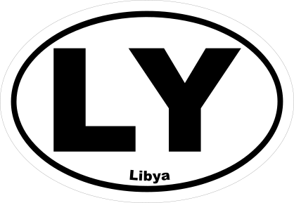 Libya Ly Oval Sticker