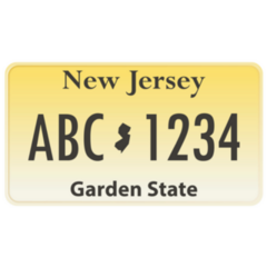 License Plate New Jersey Illustration Sticker