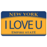 License Plate New York I Love You Sticker
