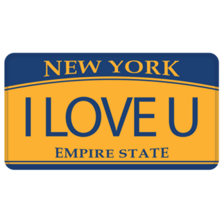 License Plate New York I Love You Sticker