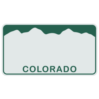 License Plate Of Colorado Illustration Sticker
