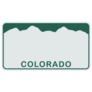 License Plate Of Colorado Illustration Sticker