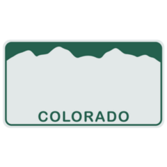 License Plate Of Colorado Illustration Sticker