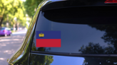 Liechtenstein Country Flag Sticker on a Rear Car Window (New) example