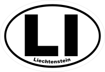 Liechtenstein Li Oval Sticker