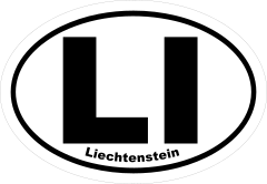 Liechtenstein Li Oval Sticker