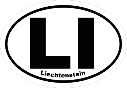 Liechtenstein Li Oval Sticker