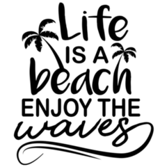 Life Is A Beach Enjoy The Waves Summer Sticker