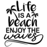Life Is A Beach Enjoy The Waves Summer Sticker