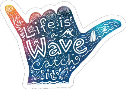 Life is a Wave Hippie Sticker