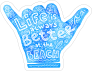Life is Better at the Beach Hippie Sticker