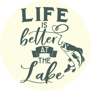 Life Is Better At The Lake Fish Sticker