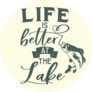 Life Is Better At The Lake Fish Sticker