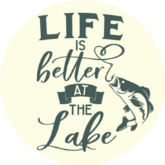 Life Is Better At The Lake Fish Sticker