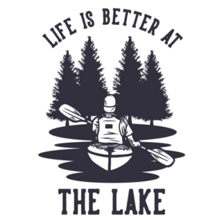 Life Is Better At The Lake Paddling Kayak Sticker