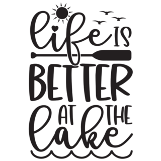 Life Is Better At The Lake Typography Sticker