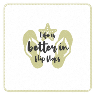 Life Is Better In Flip Flops Starfish Sticker