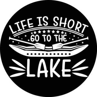 Life Is Short Go To The Lake On Black Sticker