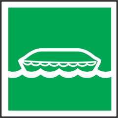 Lifeboat Icon Sign Sticker