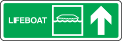 Lifeboat Up Arrow Sign Sticker