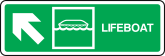 Lifeboat Upper Left Arrow Sign Sticker
