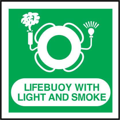 Lifebuoy With Light And Smoke Sign Sticker