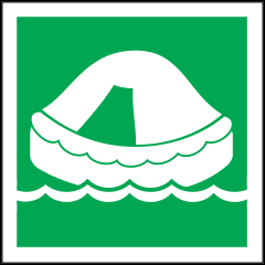Liferaft Icon Sign Sticker