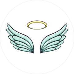 Light Blue Angel Wings Sticker